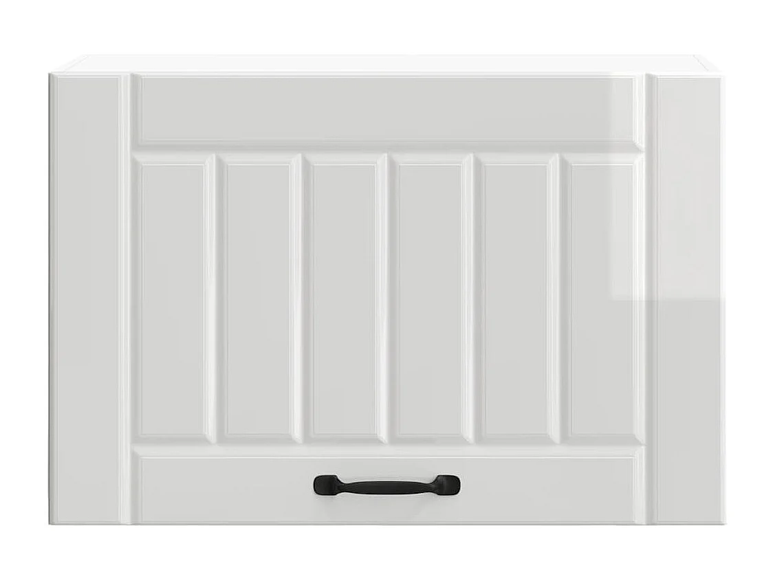 Armoire murale de cuisine Lucca blanc brillant bois ingénierie