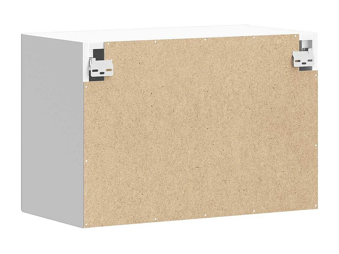 Armoire murale de cuisine Lucca blanc brillant bois ingénierie