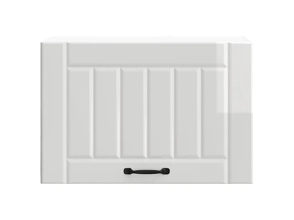 Armoire murale de cuisine Lucca blanc brillant bois ingénierie