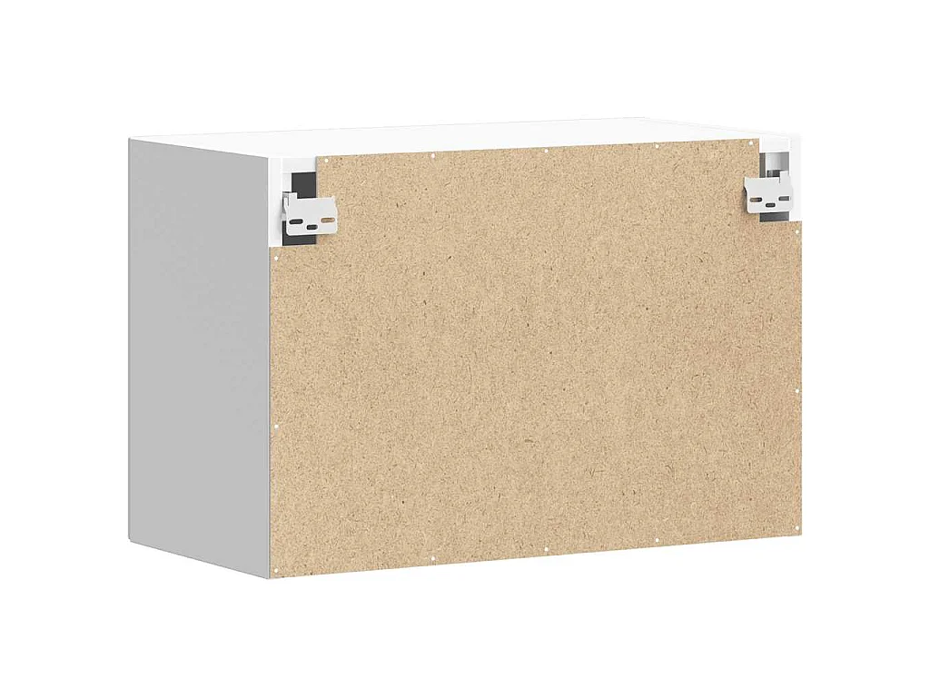 Armoire murale de cuisine Lucca blanc brillant bois ingénierie
