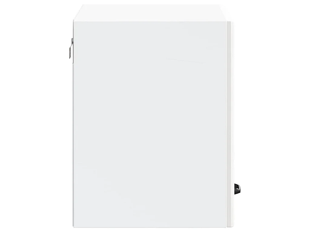 Armoire murale de cuisine Lucca blanc brillant bois ingénierie