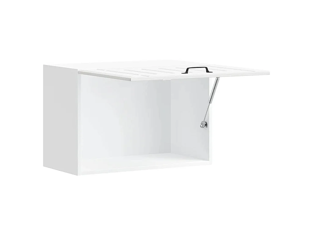 Armoire murale de cuisine Lucca blanc brillant bois ingénierie