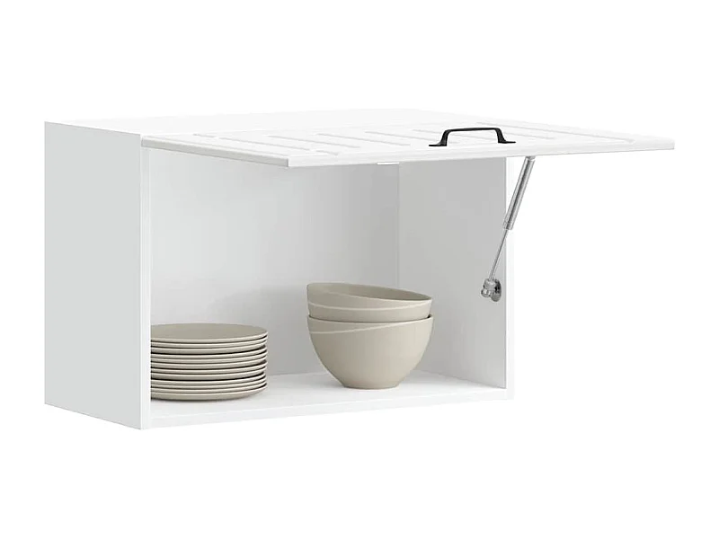 Keukenwandkast Lucca bewerkt hout hoogglans wit