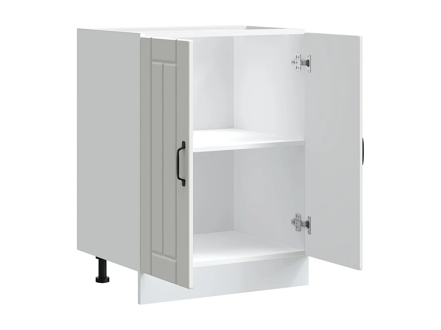 Meuble de base de lavabo Lucca blanc brillant bois ingénierie