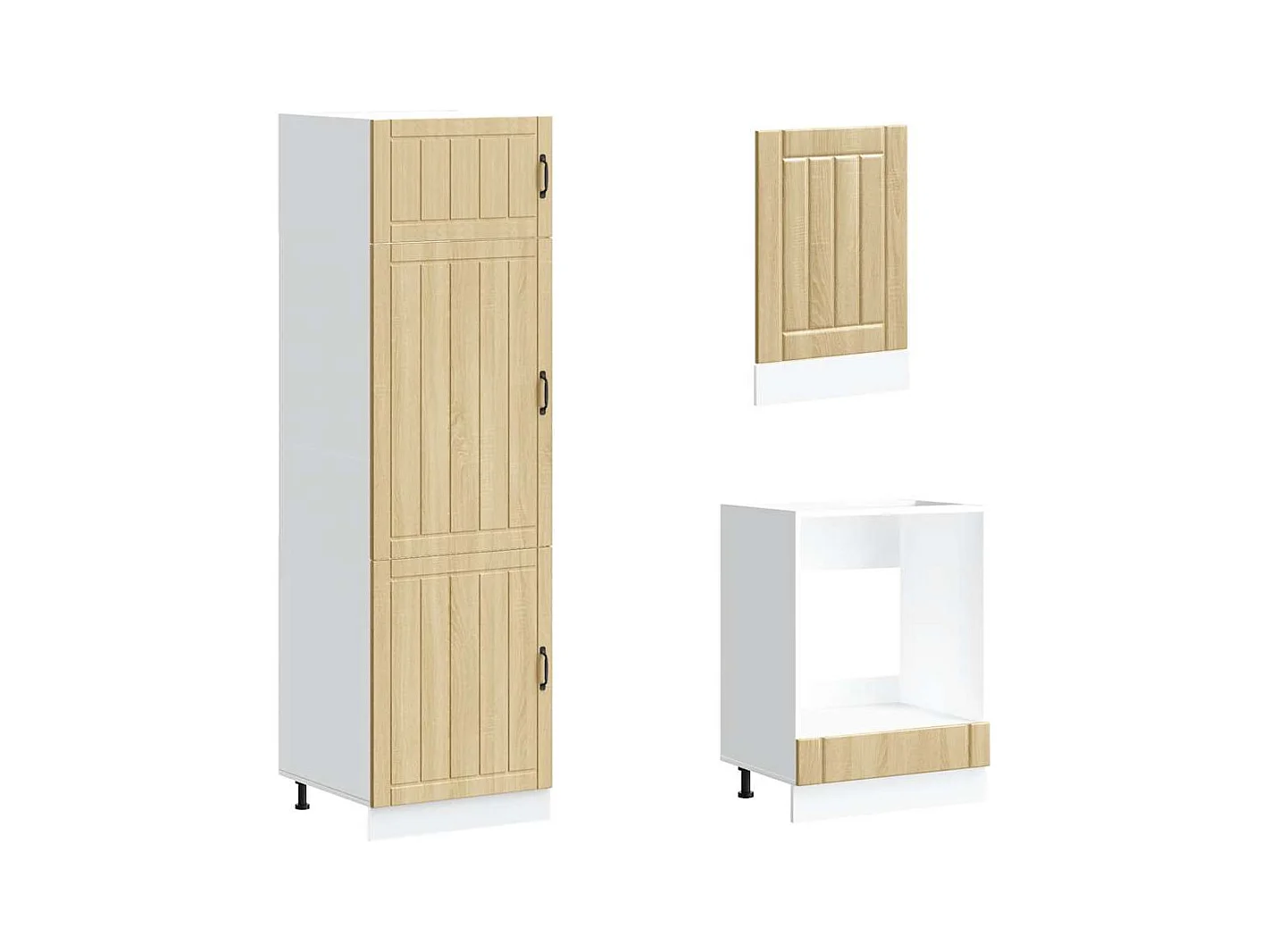 Mueble cocina Lucca roble sonoma 7 pzas madera contrachapada