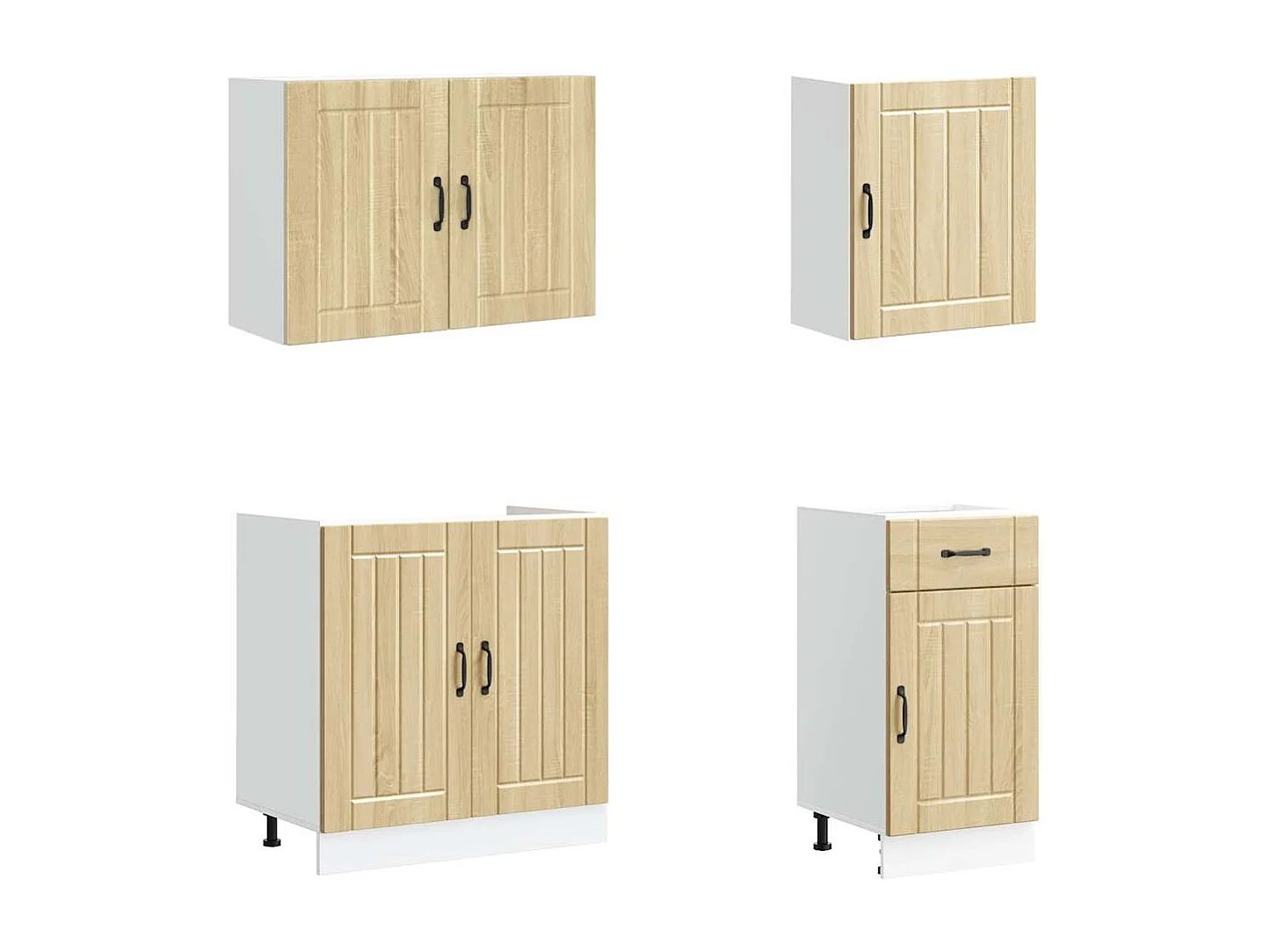 Ensemble d'armoires de cuisine 7 pcs Lucca bois d'ingénierie