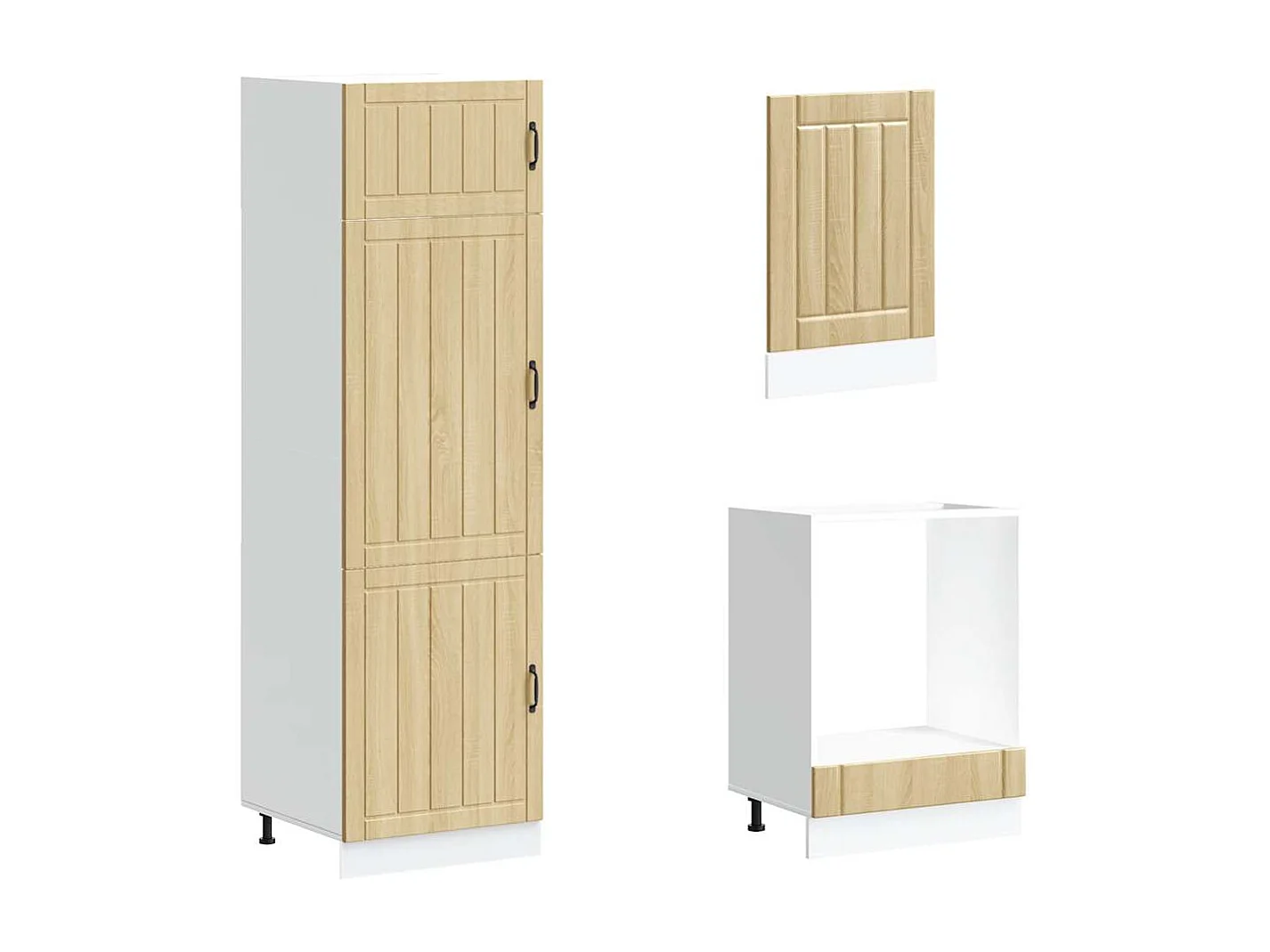 Ensemble d'armoires de cuisine 7 pcs Lucca bois d'ingénierie