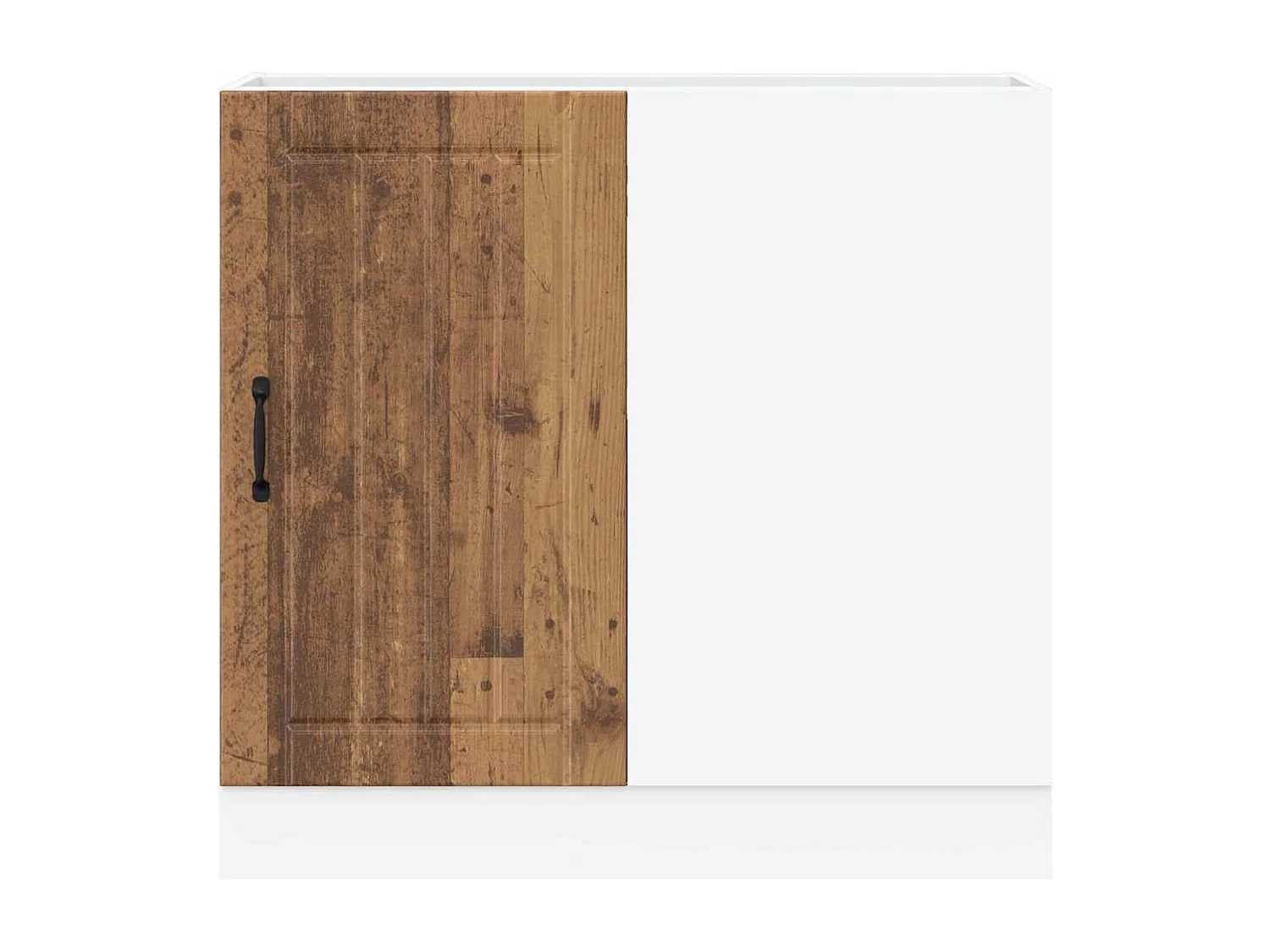 Meuble bas de cuisine Lucca vieux bois bois d'ingénierie