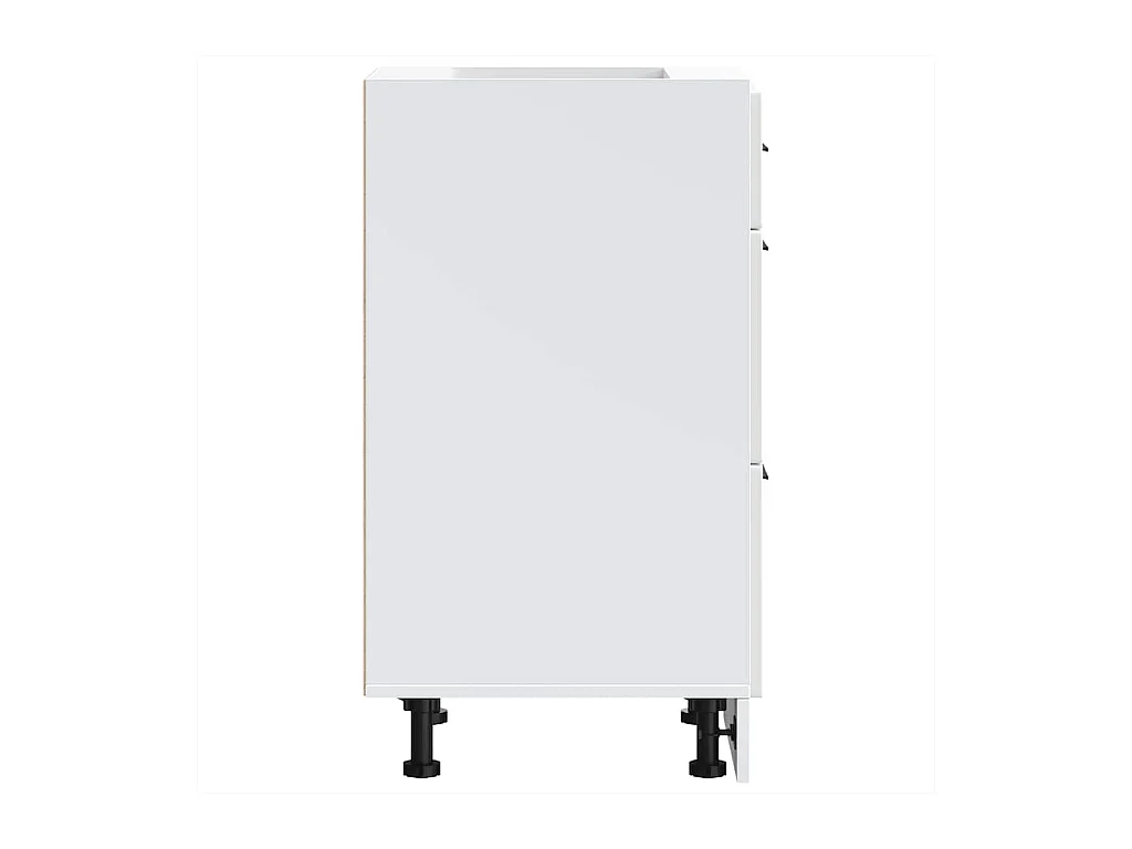 Meuble bas de cuisine « Porto » Bois d'ingénierie blanc brillant