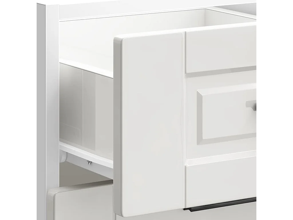 Meuble bas de cuisine « Porto » Bois d'ingénierie blanc brillant