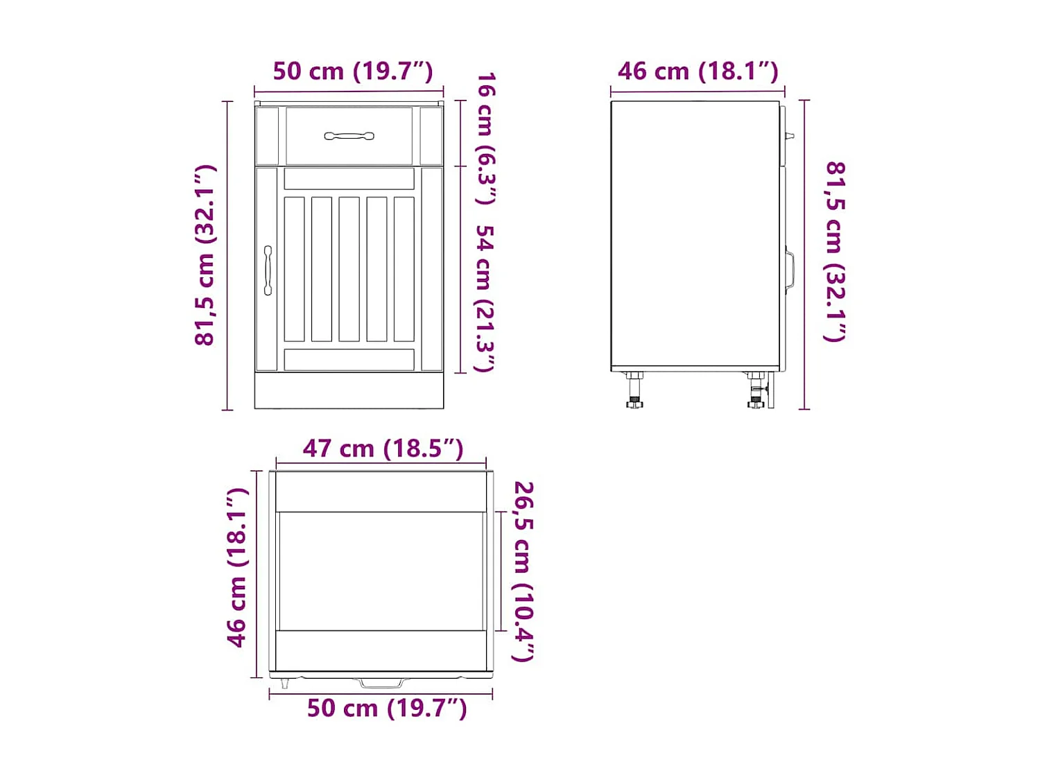 Armoire de cuisine Lucca chêne sonoma bois ingénierie