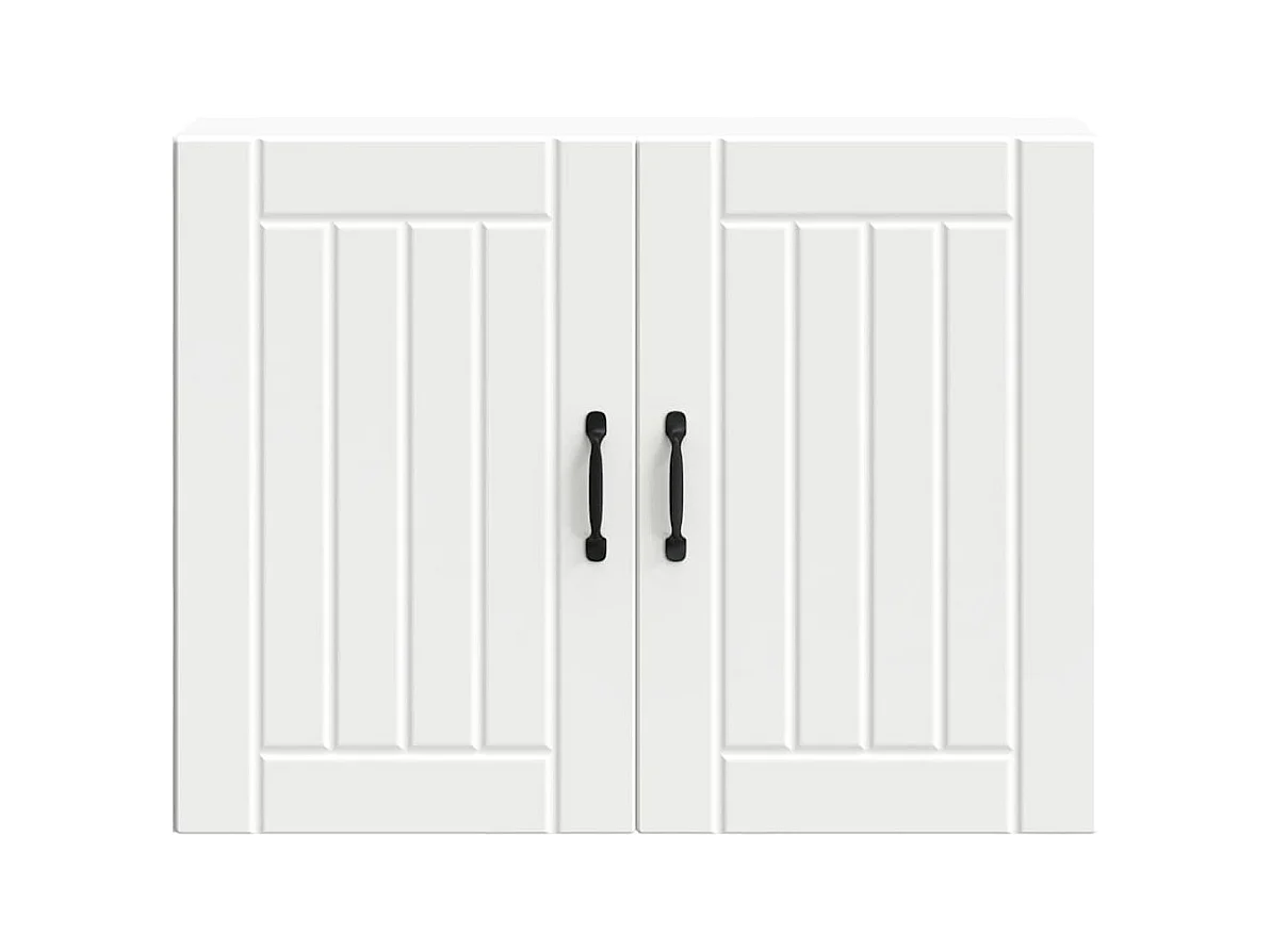 Armário de parede da cozinha Lucca derivados de madeira branco