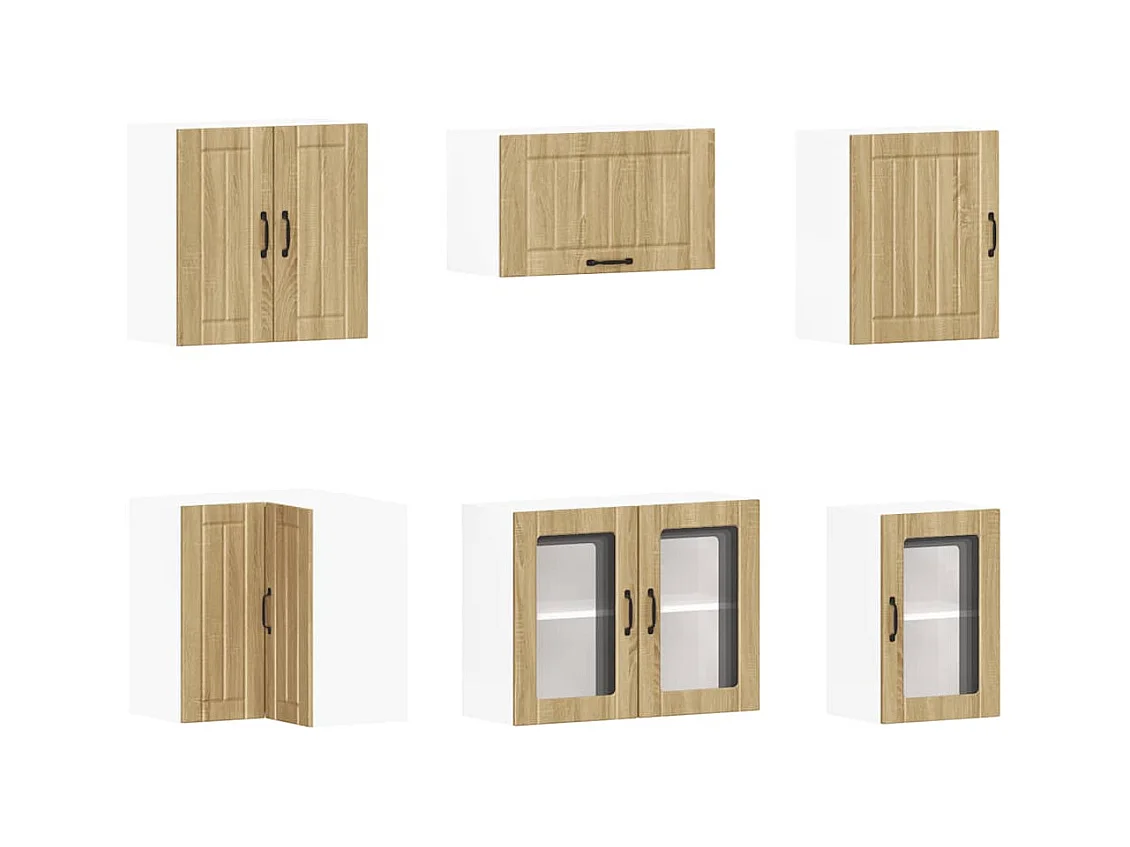 Mueble cocina Lucca roble sonoma 11 pzas madera contrachapada