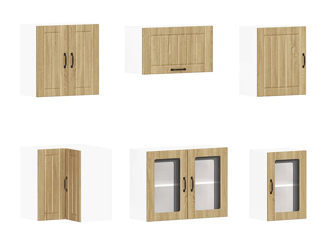 Ensemble d'armoires de cuisine 11 pcs Lucca bois d'ingénierie