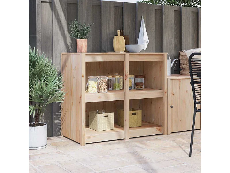 Armoire de cuisine Marron 106 x 55 x 92 cm Bois de pin massif