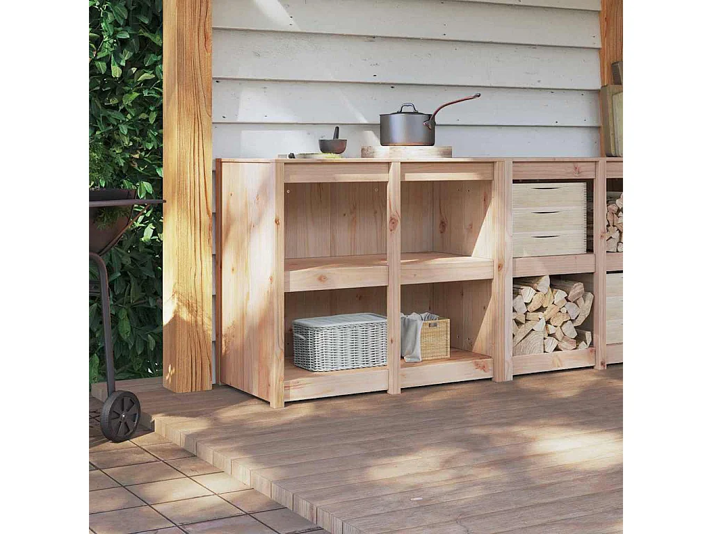 Keukenkast met plank MEPPEL Bruin Eiken 106 x 55 x 92 cm