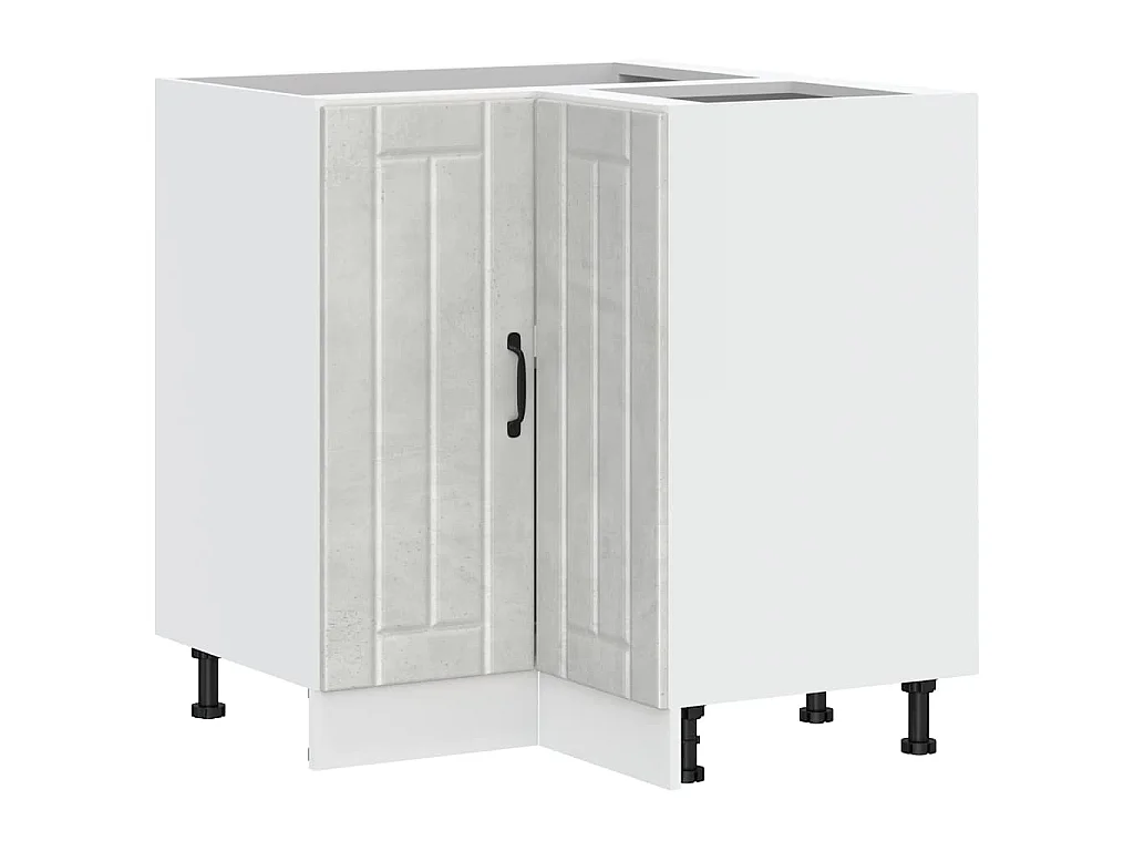 Mobile Base ad Angolo Cucina Lucca Grigio Cemento in Truciolato