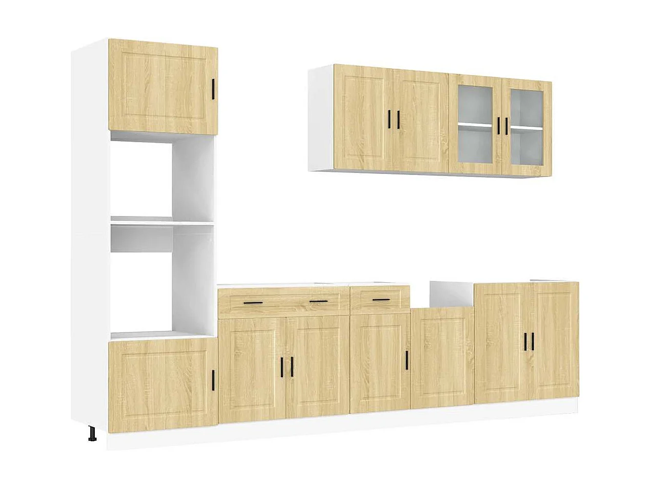 7-tlg. Küchenschrank-Set Porto Sonoma-Eiche Holzwerkstoff