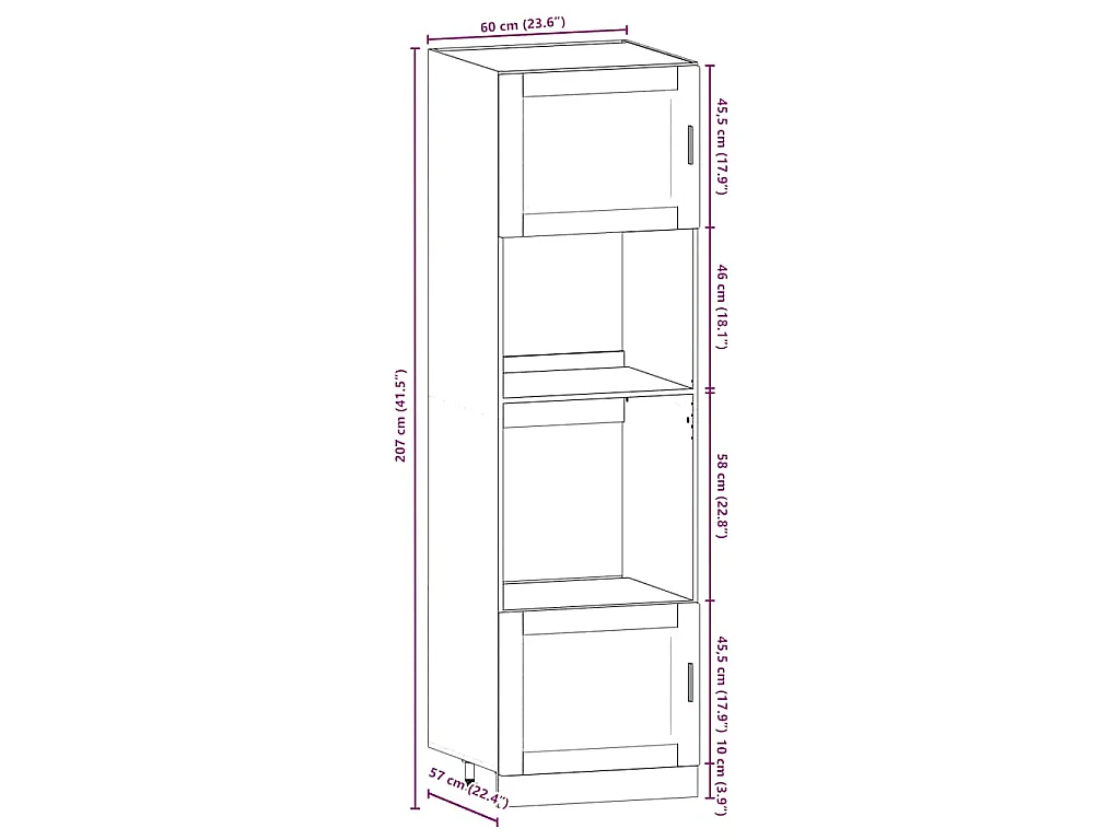 Set Mobili da Cucina 7 pz Porto Rovere Sonoma in Truciolato