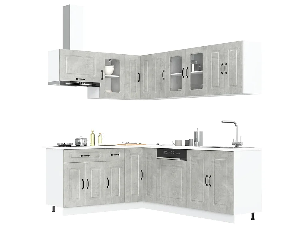 Ensemble d'armoires de cuisine 11 pcs Kalmar bois d'ingénierie