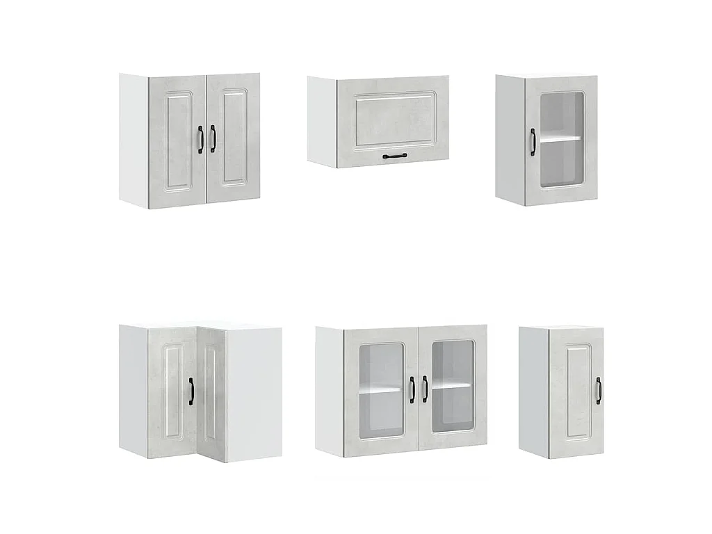 Set Mobili da Cucina 11 pz Kalmar Grigio Cemento in Truciolato