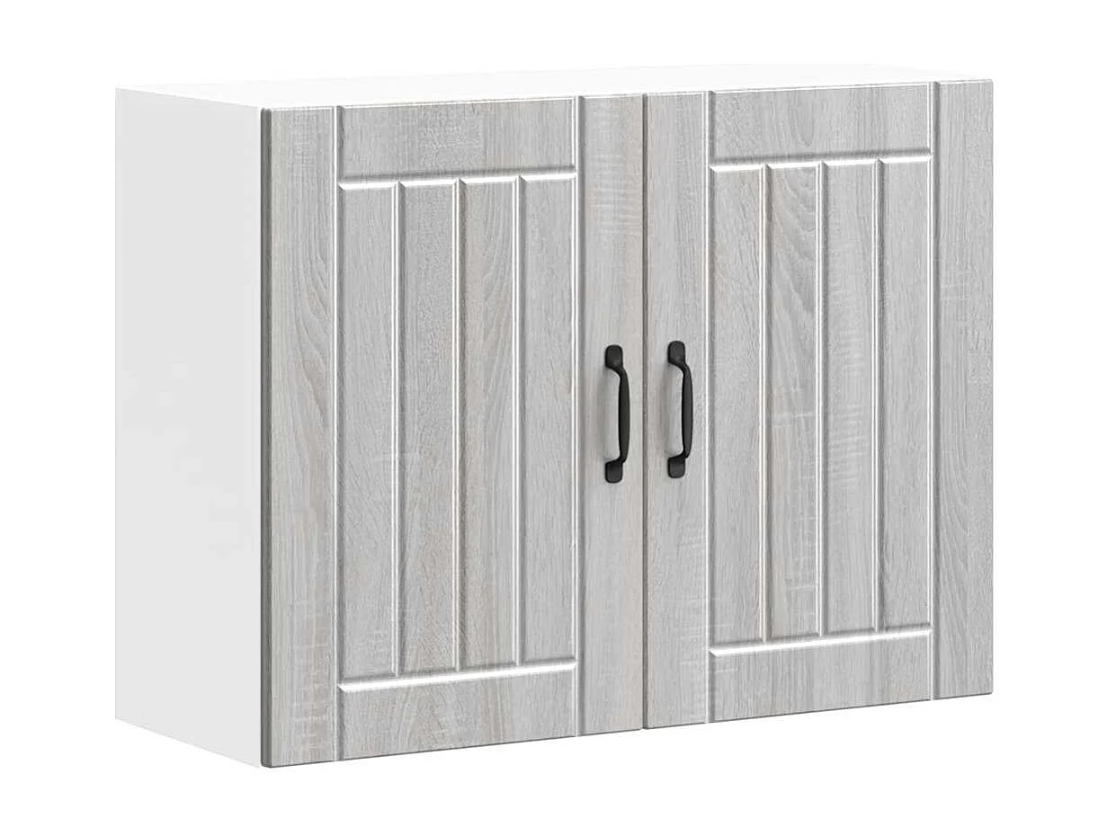 Armario de pared cocina Lucca madera contrachapada gris sonoma