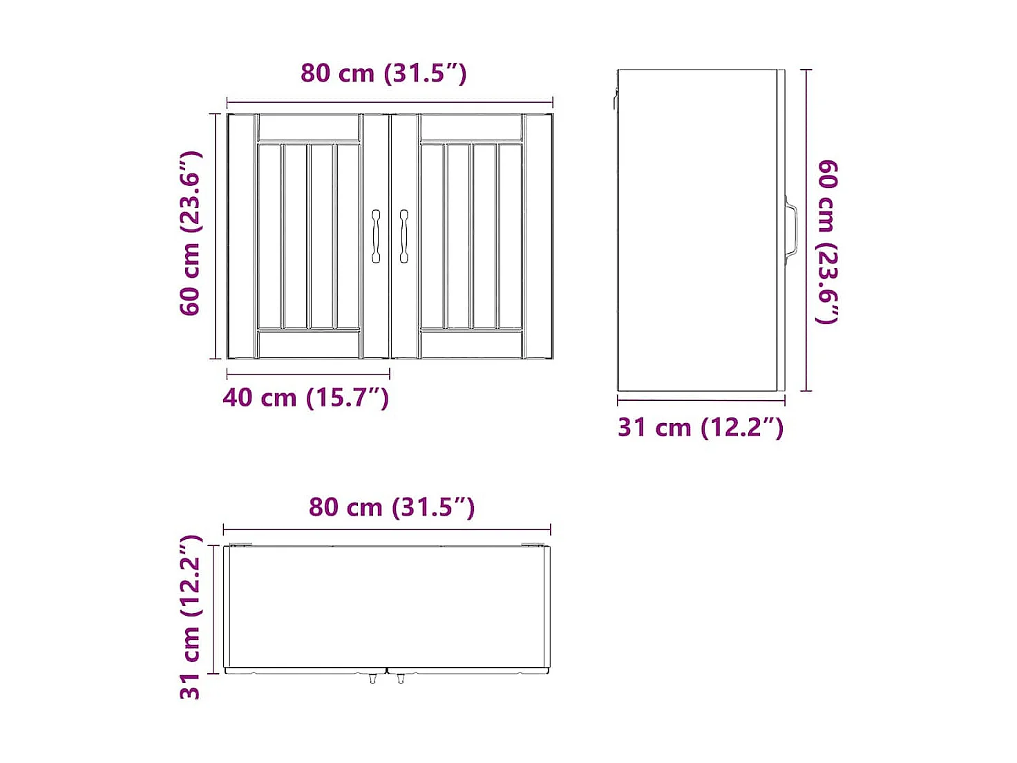 Armario de pared cocina Lucca madera contrachapada gris sonoma
