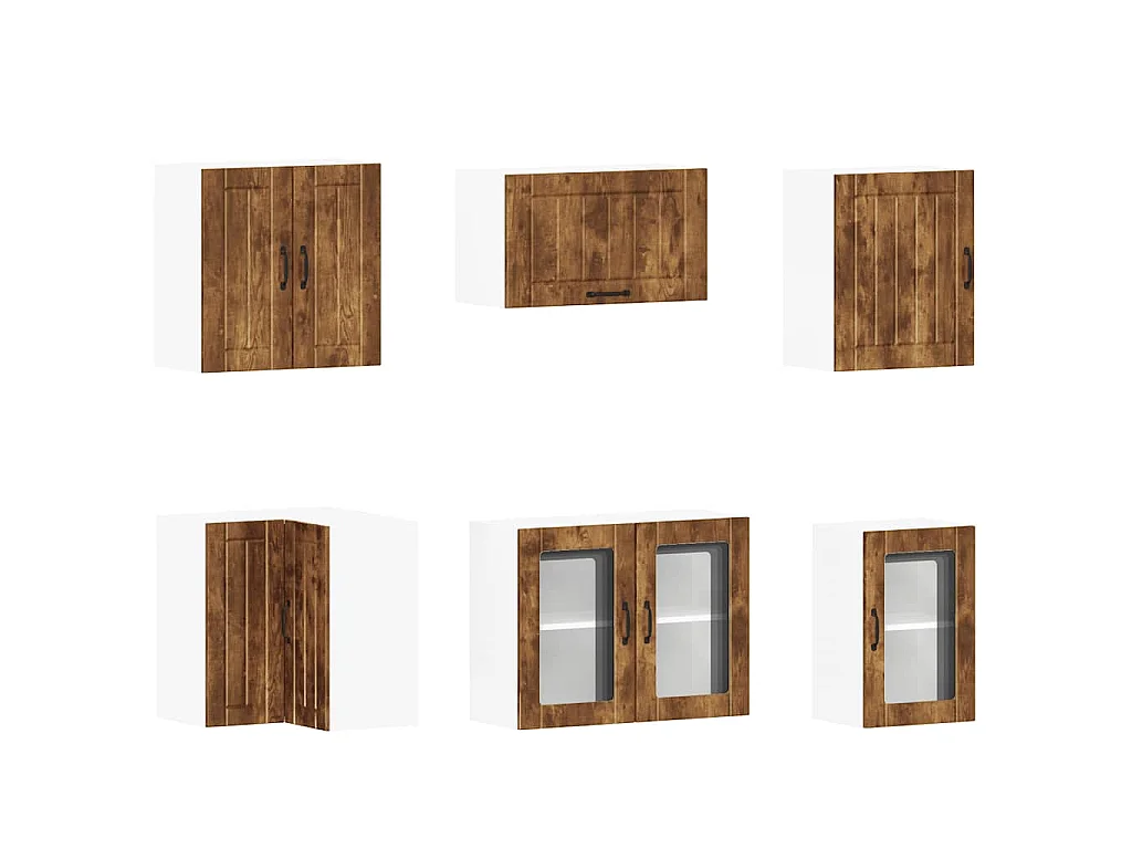Set Mobili da Cucina 11 pz Lucca Rovere Fumo in Truciolato