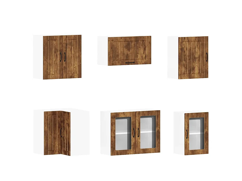 Set Mobili da Cucina 11 pz Lucca Rovere Fumo in Truciolato
