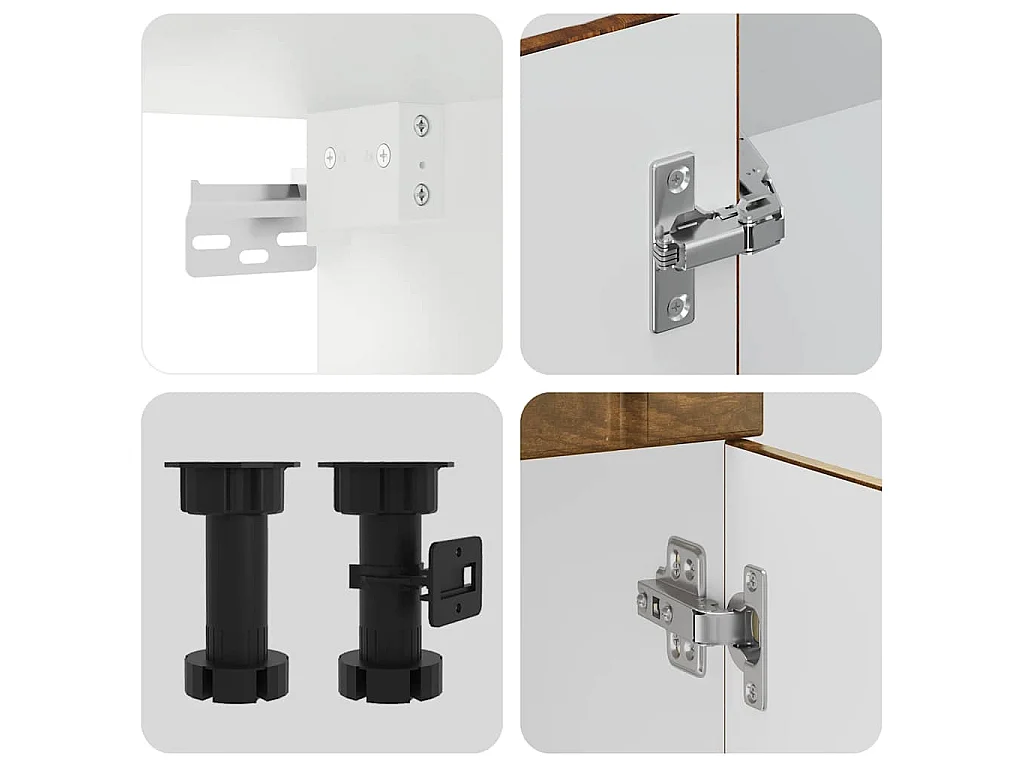 Set Mobili da Cucina 11 pz Lucca Rovere Fumo in Truciolato