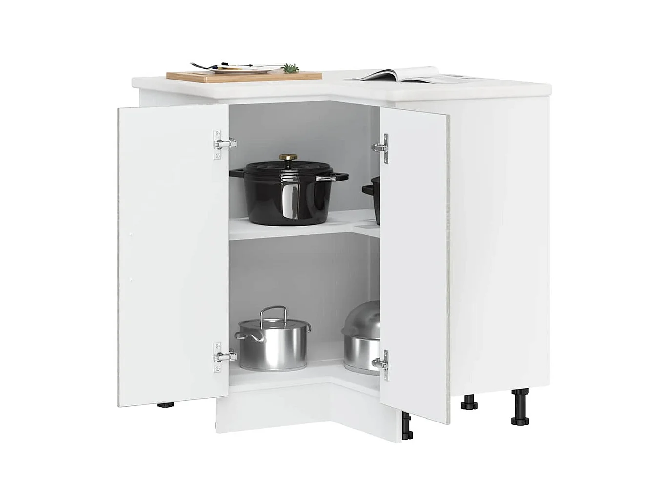 Armoire d'angle de cuisine Lucca sonoma gris bois d'ingénierie