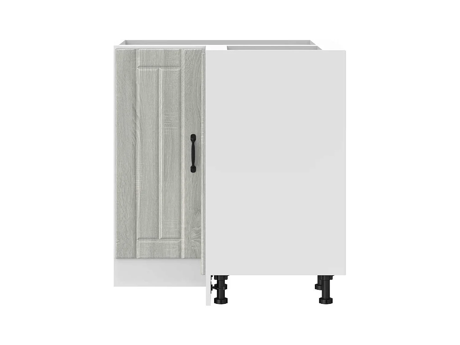 Armoire d'angle de cuisine Lucca sonoma gris bois d'ingénierie