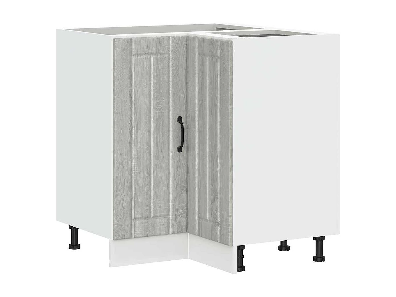 Mobile Base ad Angolo Cucina Lucca Grigio Sonoma in Truciolato