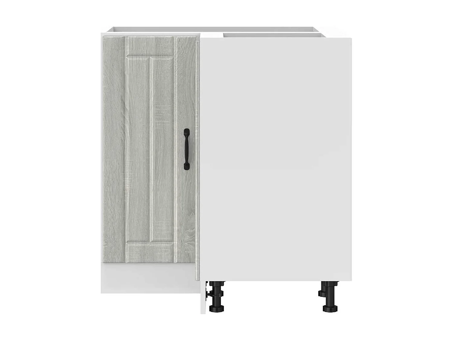 Mobile Base ad Angolo Cucina Lucca Grigio Sonoma in Truciolato