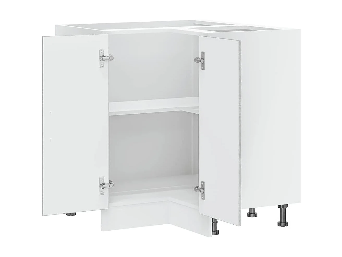 Mobile Base ad Angolo Cucina Lucca Grigio Sonoma in Truciolato