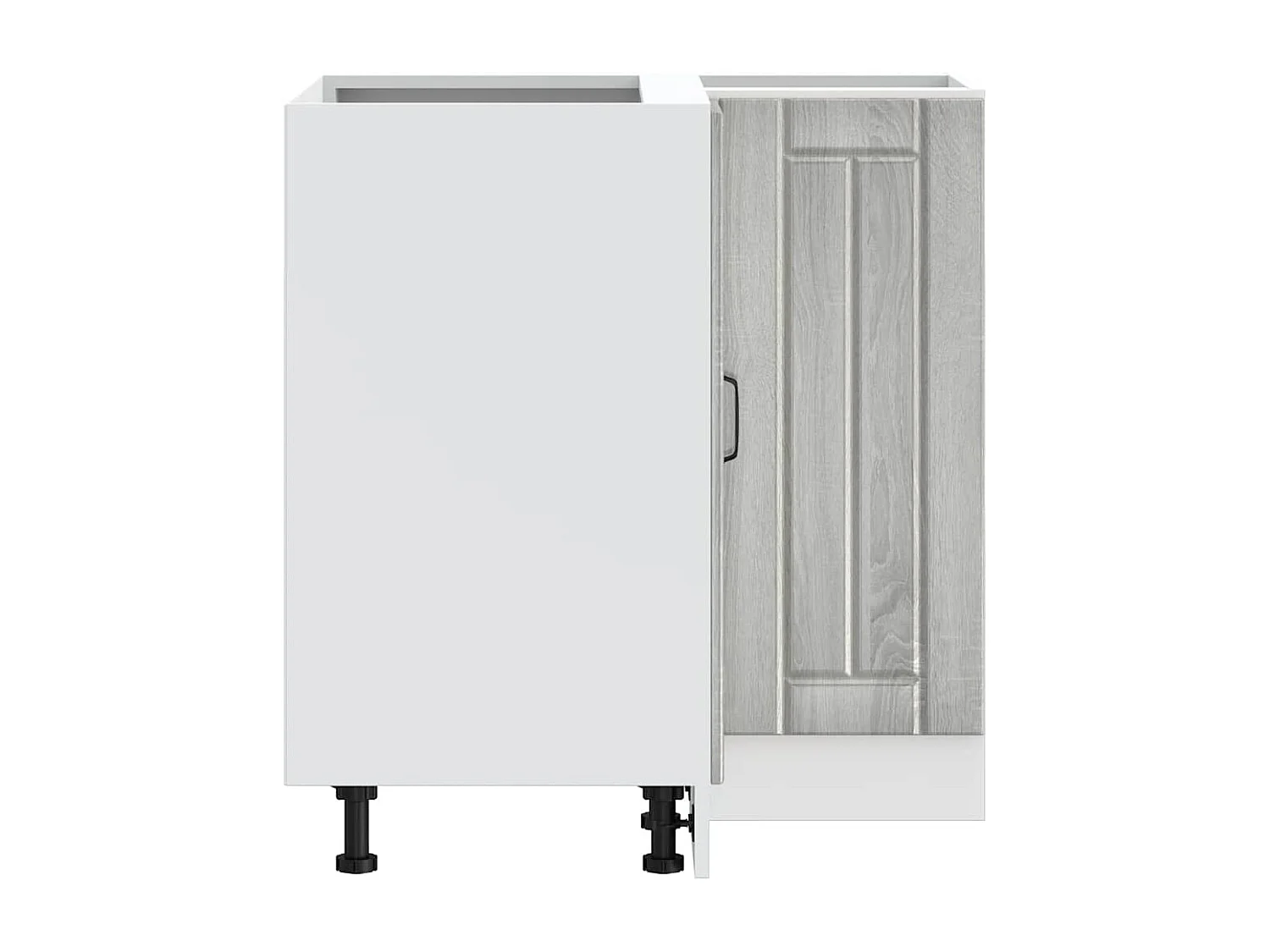 Mobile Base ad Angolo Cucina Lucca Grigio Sonoma in Truciolato