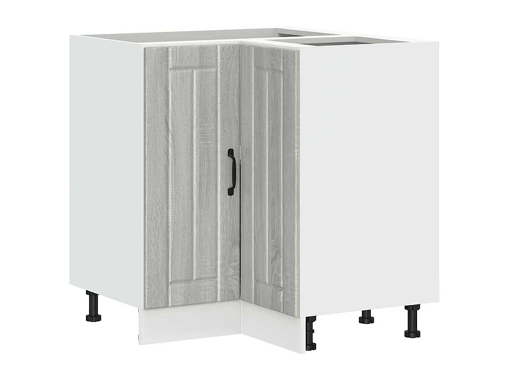 Mobile Base ad Angolo Cucina Lucca Grigio Sonoma in Truciolato