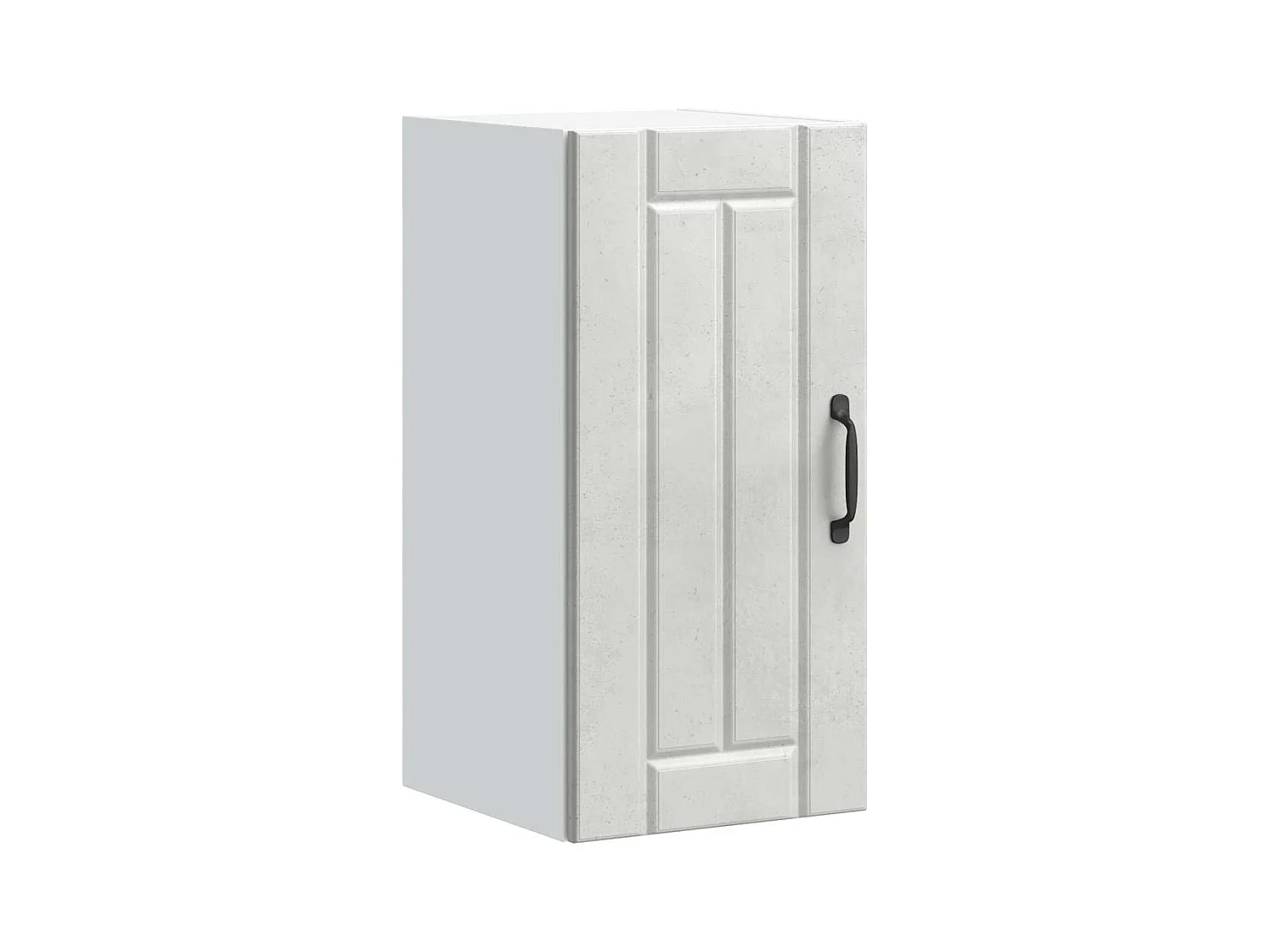 Armoire murale de cuisine Lucca gris béton bois ingénierie