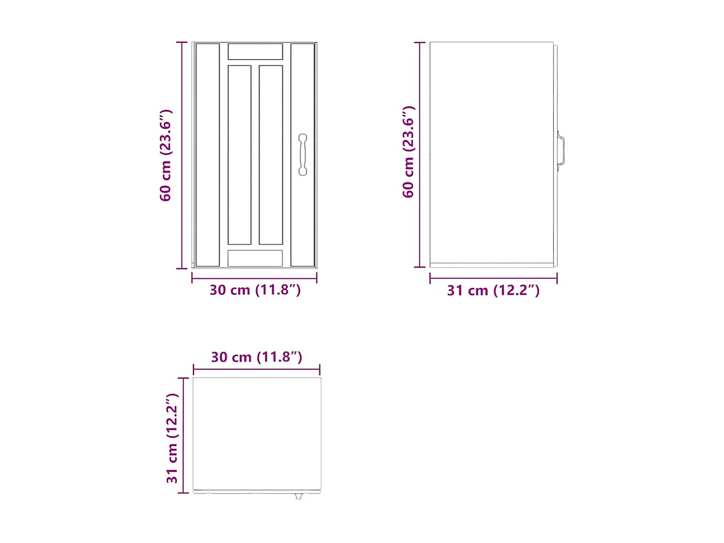 Armoire murale de cuisine Lucca gris béton bois ingénierie