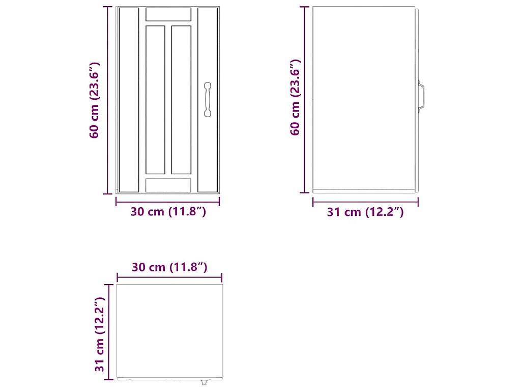Armario de pared cocina Lucca madera contrachapada gris cemento