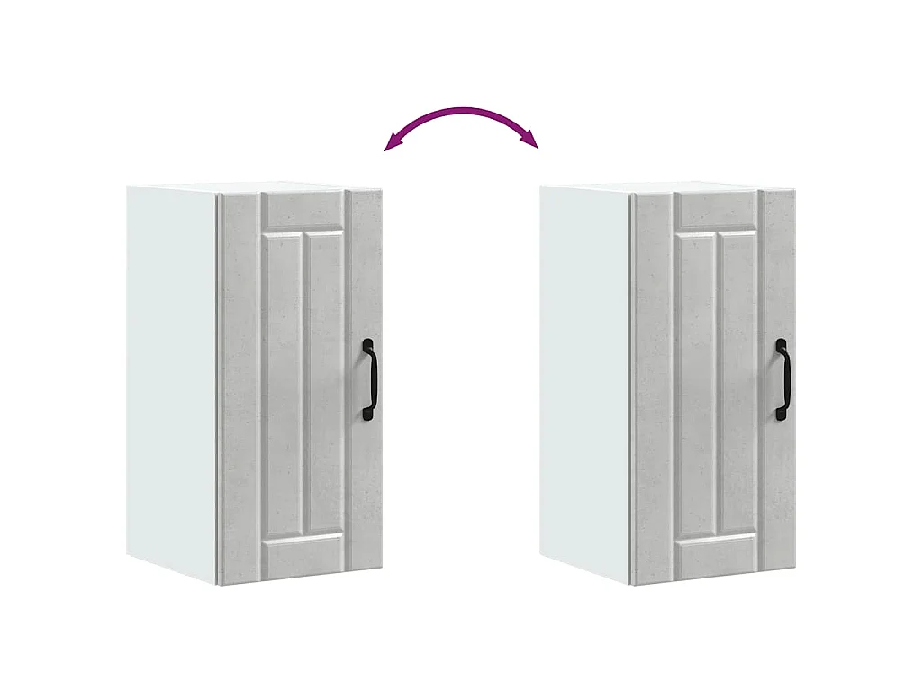 Armario de pared cocina Lucca madera contrachapada gris cemento