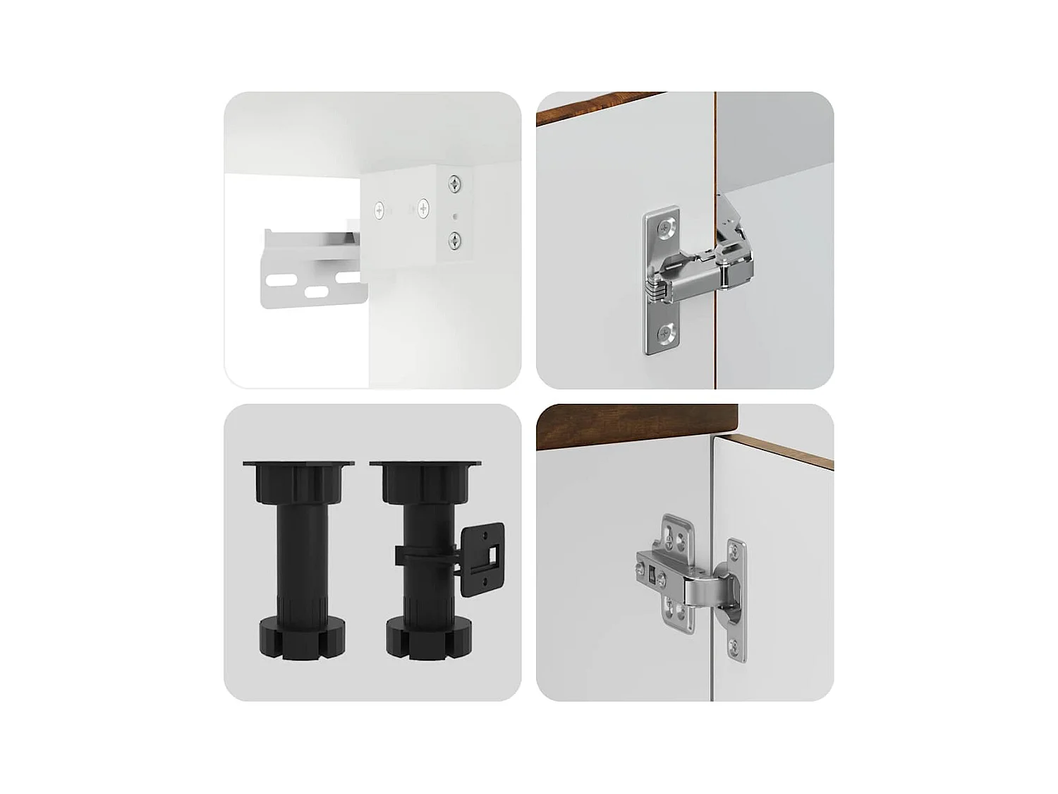 8-delige Keukenkastenset Kalmar bewerkt hout gerookt eiken