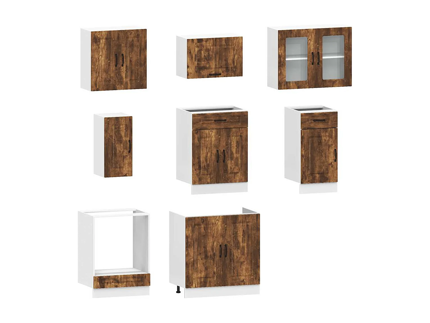 Ensemble d'armoires de cuisine 8 pcs Kalmar bois d'ingénierie