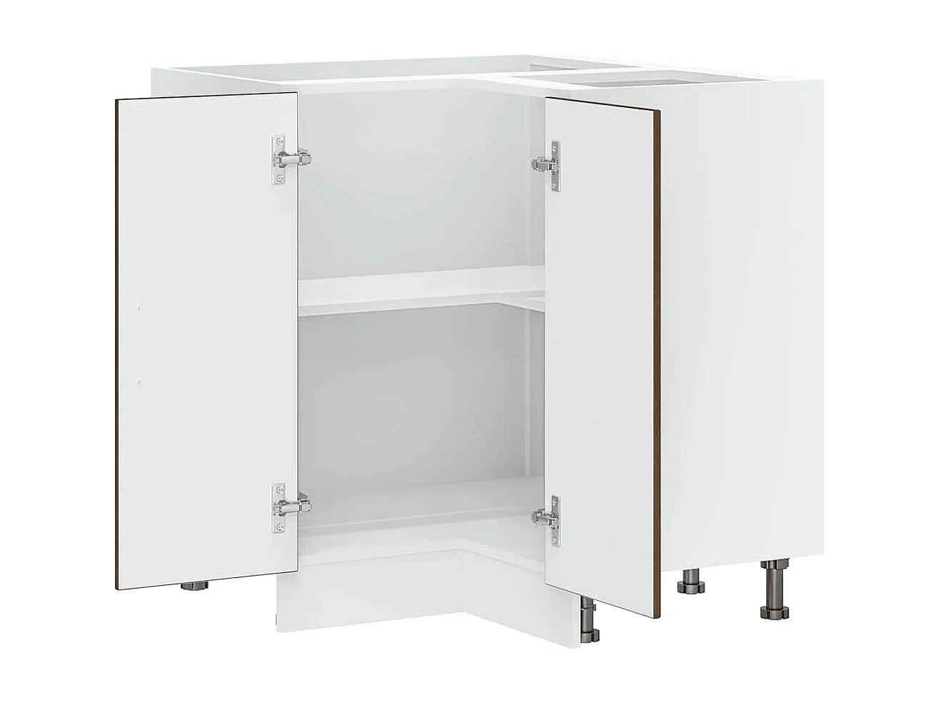 Mobile Base ad Angolo Cucina Lucca Rovere Marrone in Truciolato