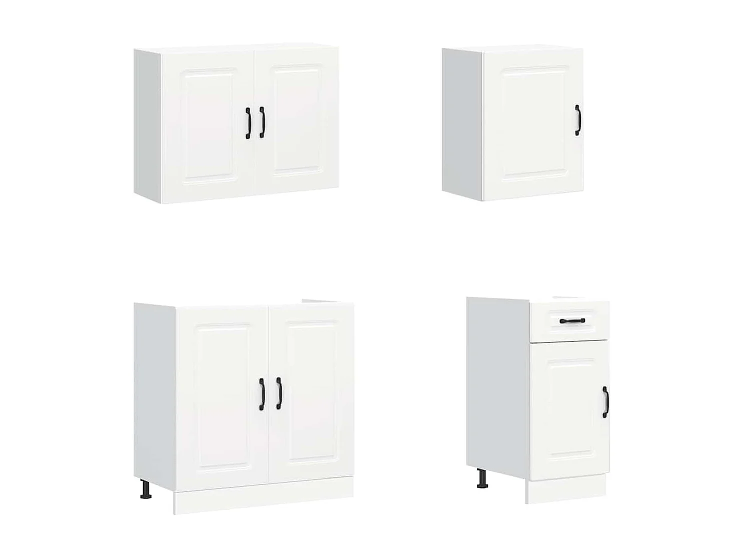 Ensemble d'armoires cuisine 7pcs Kalmar blanc bois d'ingénierie