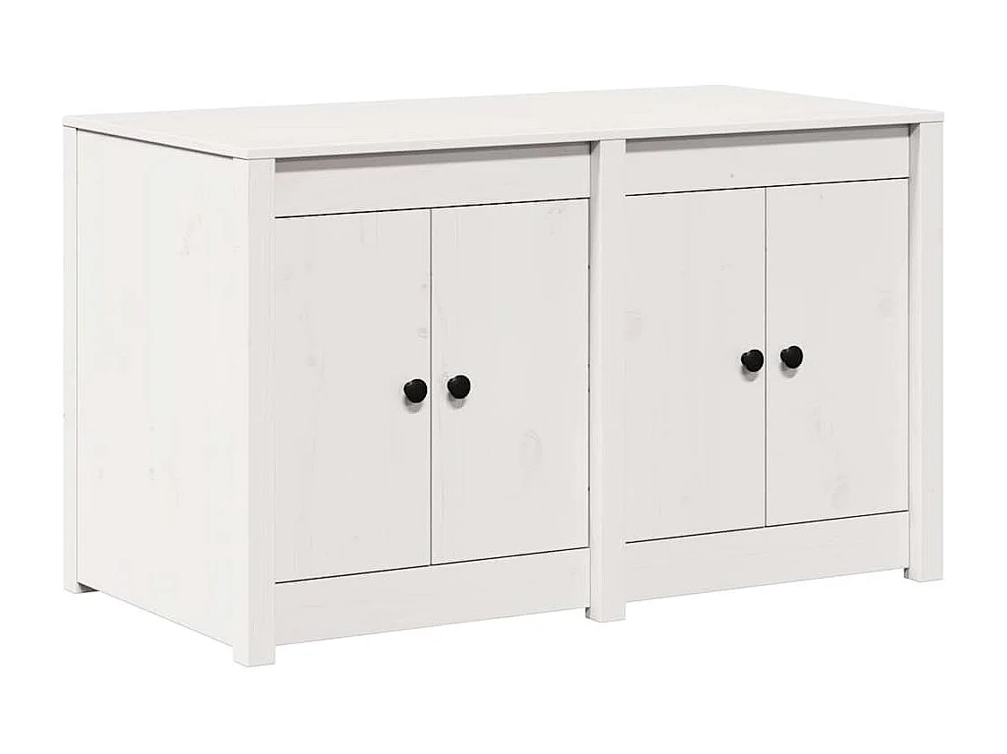 Armoire de cuisine Blanc 106 x 55 x 64 cm Bois de pin massif