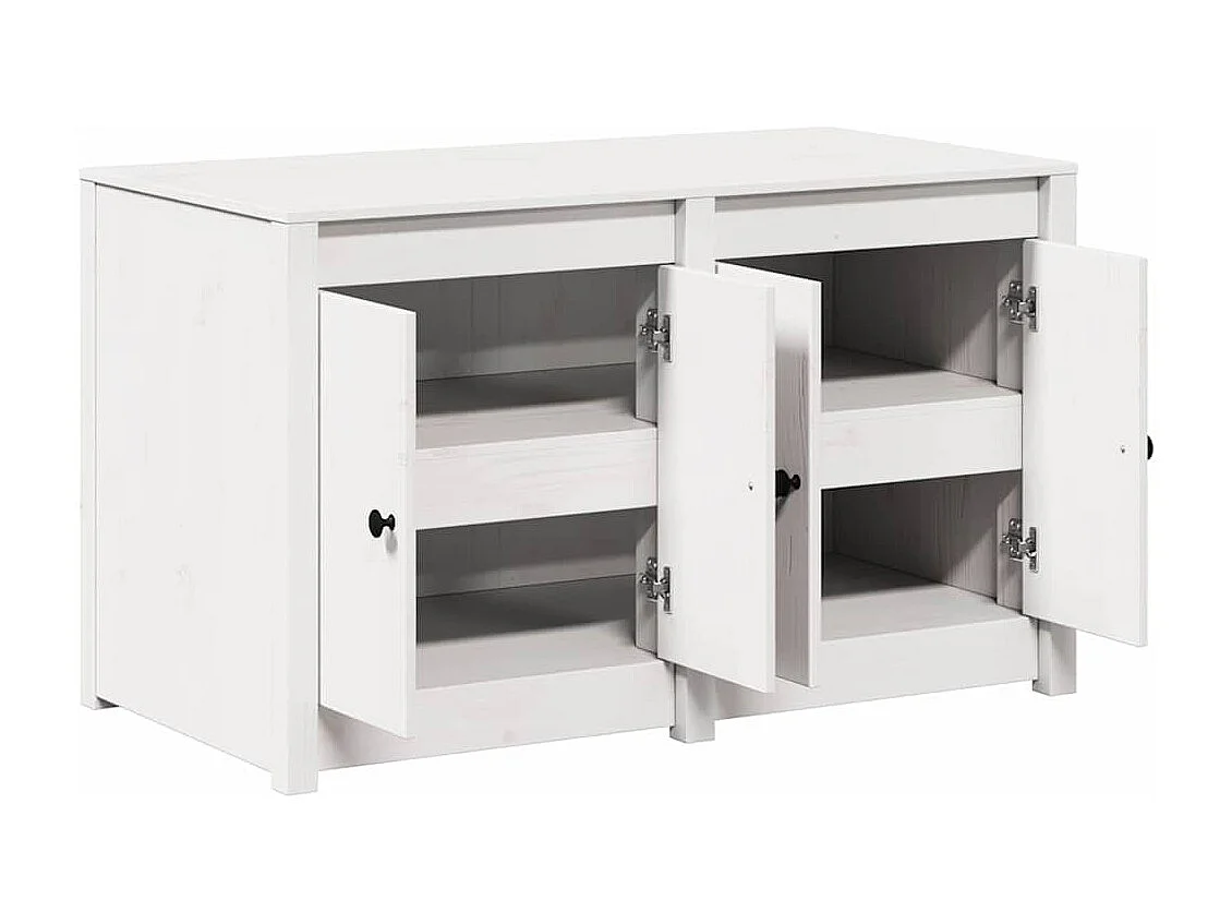 Armoire de cuisine Blanc 106 x 55 x 64 cm Bois de pin massif