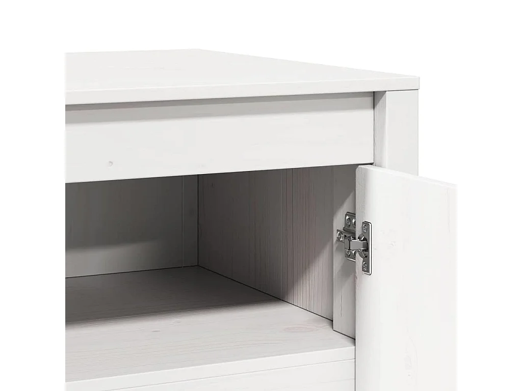 Armoire de cuisine Blanc 106 x 55 x 64 cm Bois de pin massif