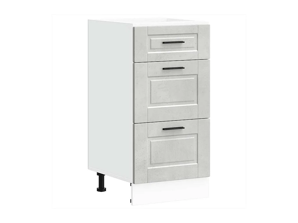 Armário base cozinha Porto derivados madeira cinzento cimento