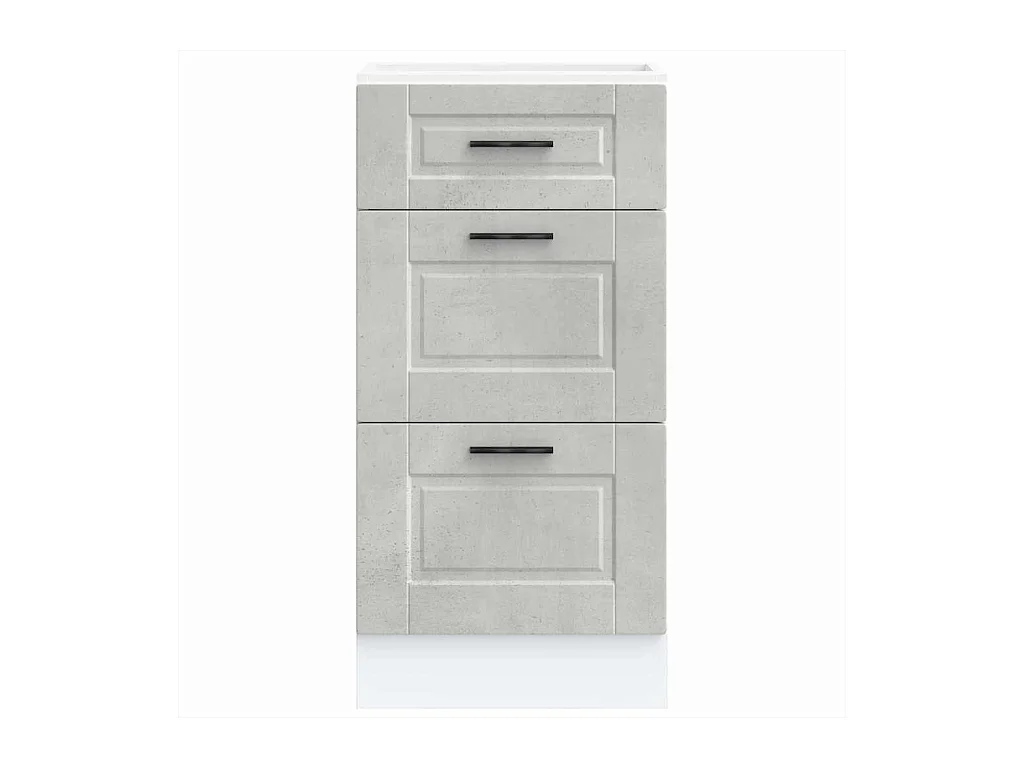 Armário base cozinha Porto derivados madeira cinzento cimento